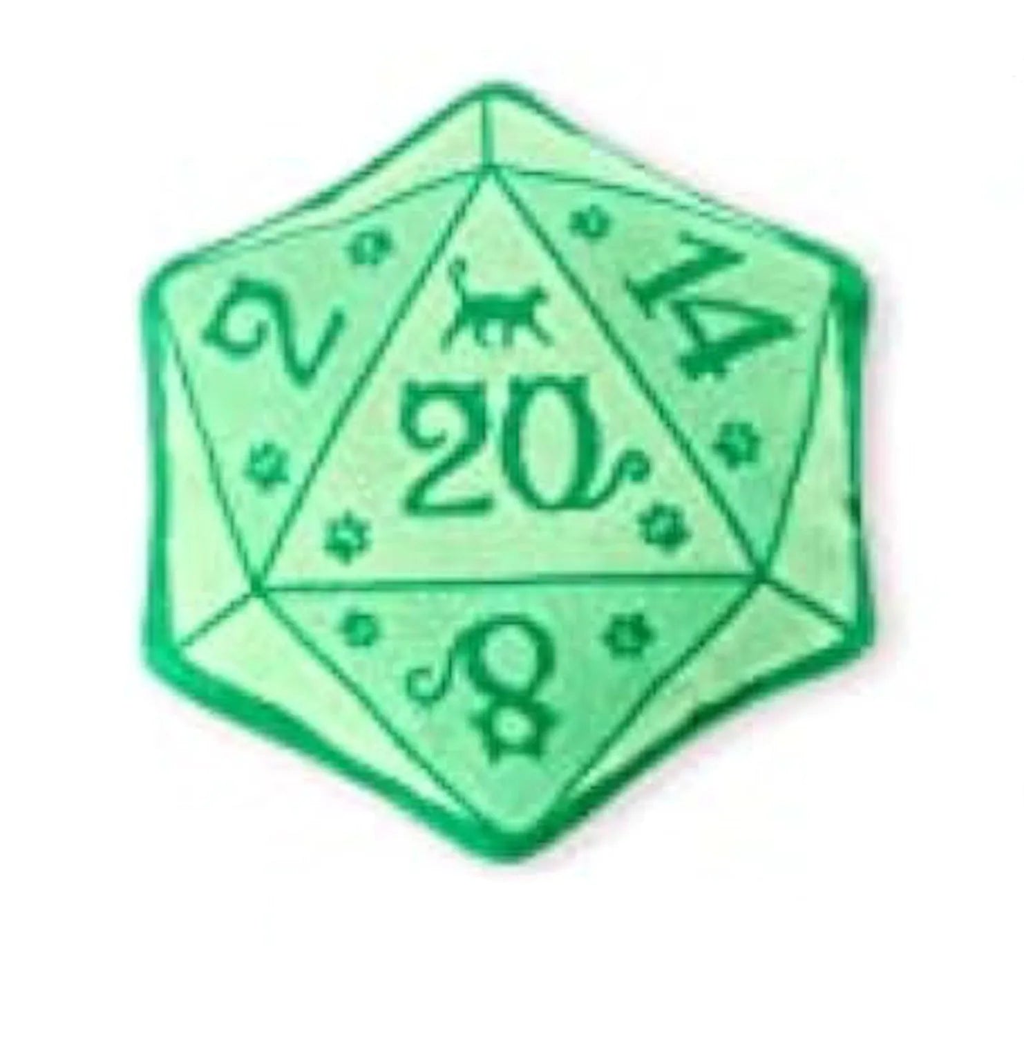 Soft plush dice cat toy filled with organic catnip in blue, purple, green, and pink colour options