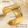 Women's fashion bracelet with exaggerated wide design and geometric wave pattern in gold plating