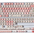 Pink fragrant pig design PBT key caps for mechanical keyboards with five-sided sublimation printing