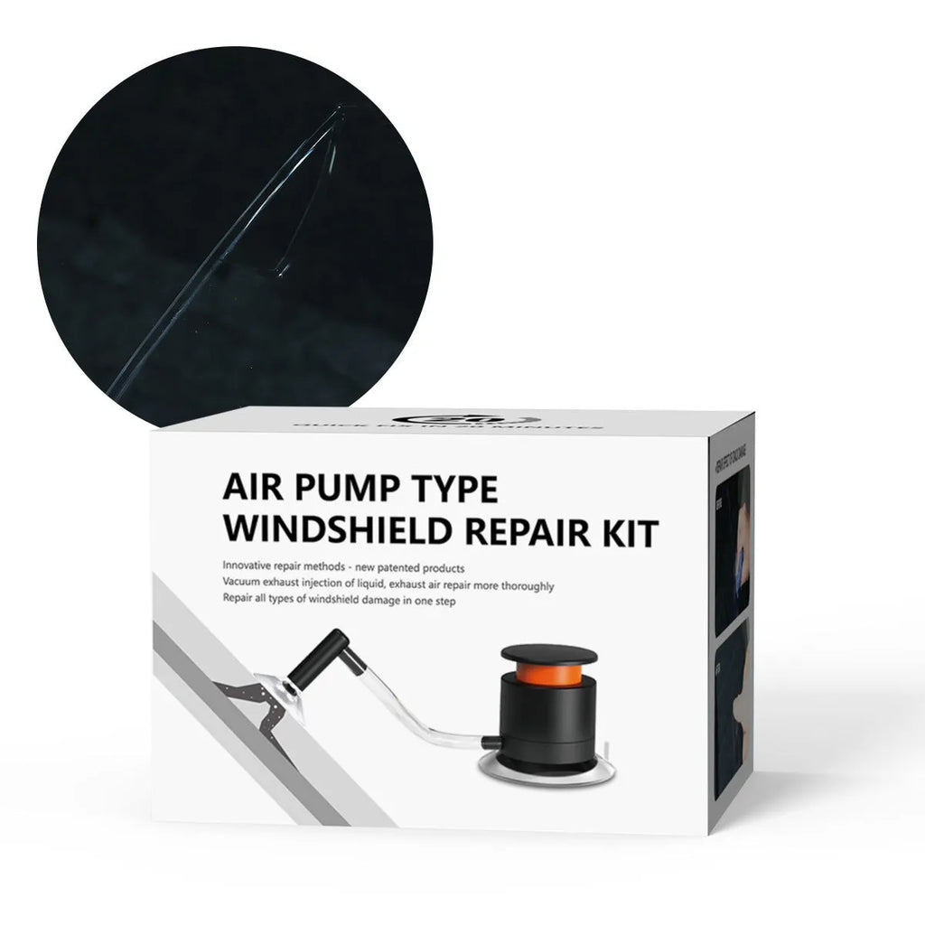 Car windshield crack repair tool with plastic applicator for DIY emergency glass repair