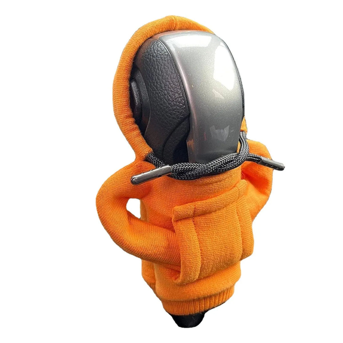 Cloth car gear shift knob hoodie cover in multiple colours for manual or automatic vehicles.