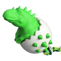 Blue durable dog chew toy with dinosaur design and attached rope for aggressive chewers.