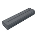 Black and white portable A4 Bluetooth printer with compact design for wireless mobile printing.