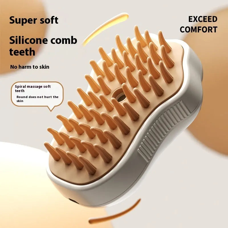 Pet spray massage comb for cats and dogs in ABS and TPR, four colour options
