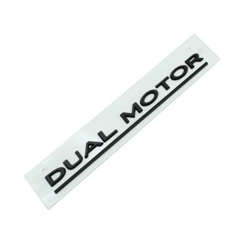 ABS plastic performance bumper sticker for Tesla Model 3 in matte black with red stripes