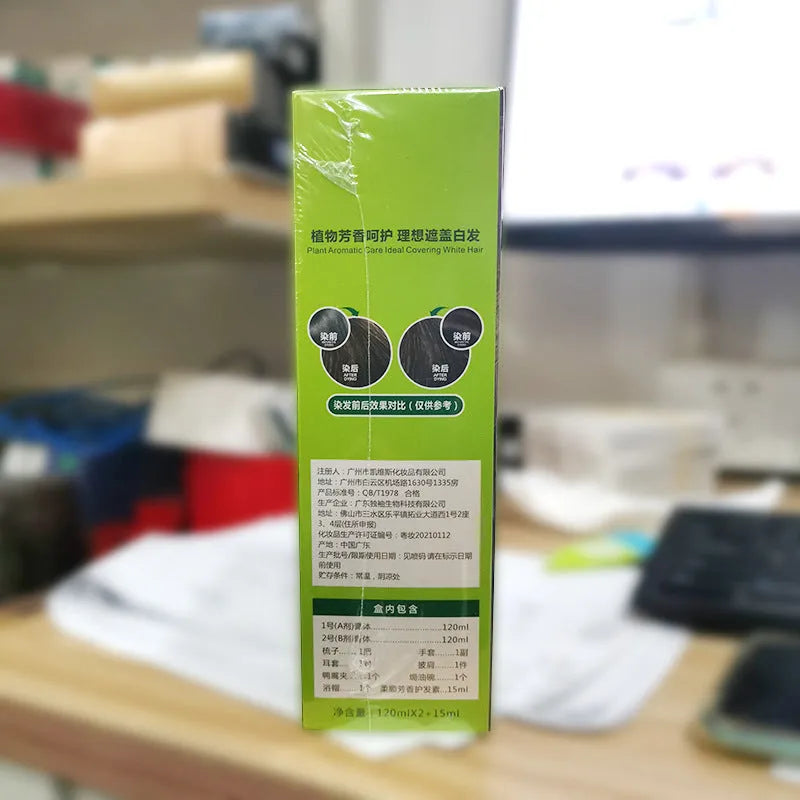Plant aromatic hair colour cream twin pack in semi-permanent formula with soft lustre finish