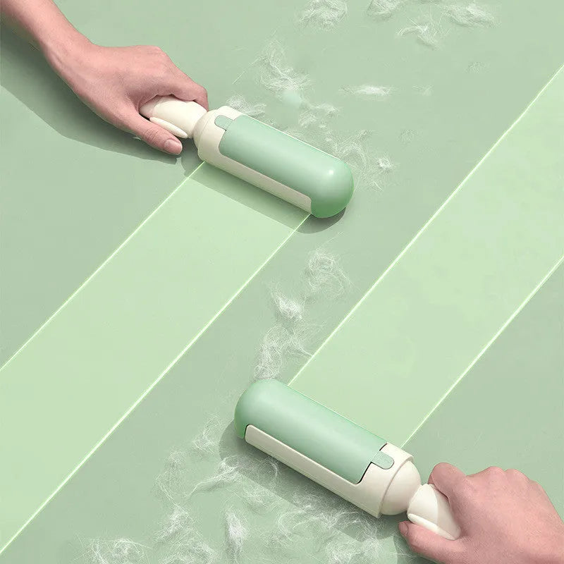 Pet hair remover electrostatic double-sided brush plastic 24.9cm white