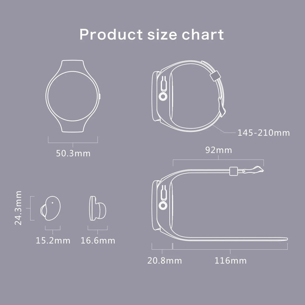 Black smart fitness bracelet with detachable TWS Bluetooth earbuds on a wrist, showing a colour screen display.