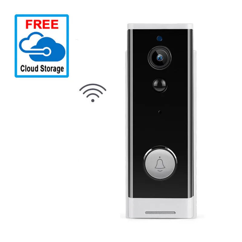 White wall-mounted network camera with 1080p resolution for mobile phone remote monitoring