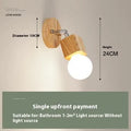 24cm diameter mirror cabinet LED wall lamp for bedroom installation with multiple light colour options