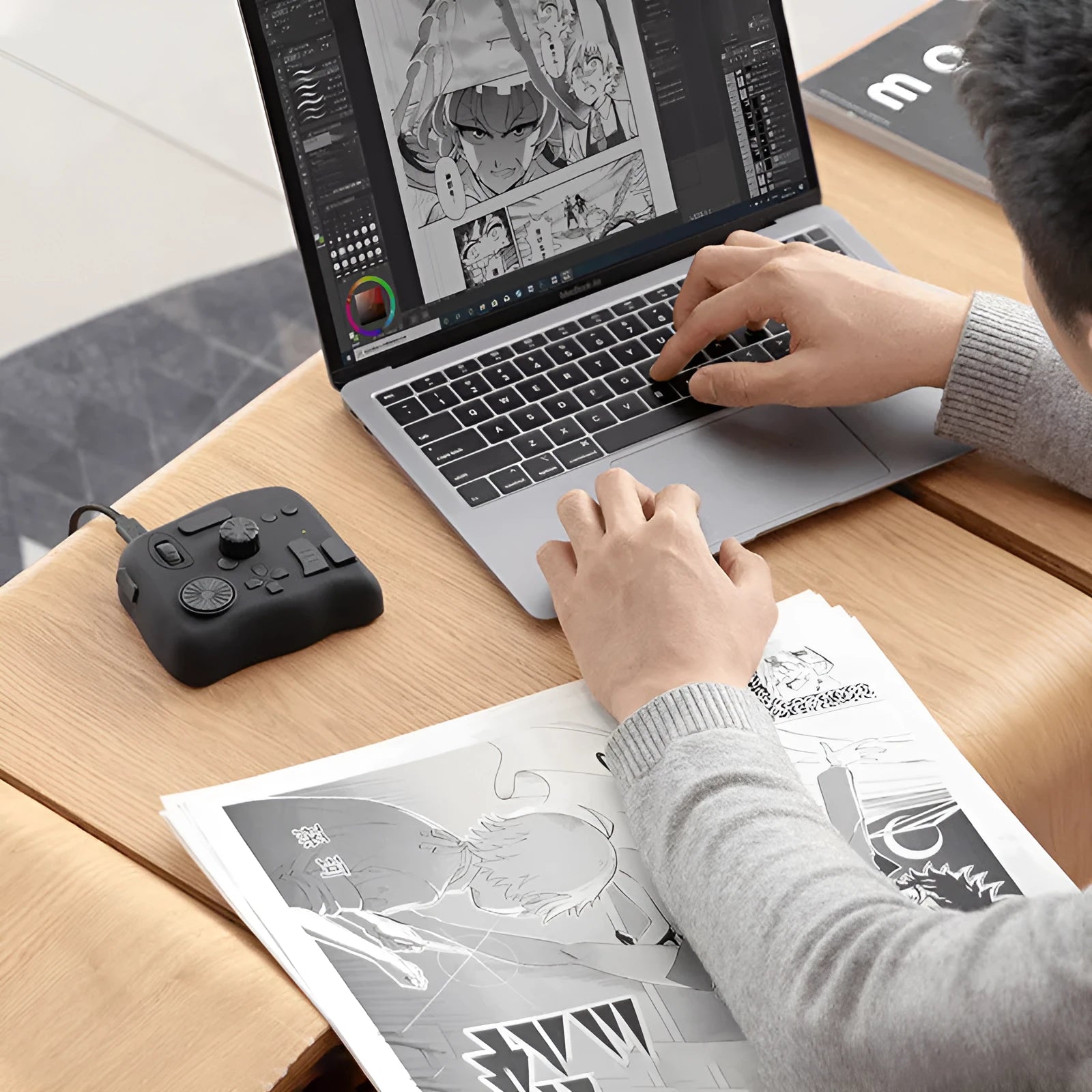 TourBox NEO video editing controller auxiliary keyboard for tablet use