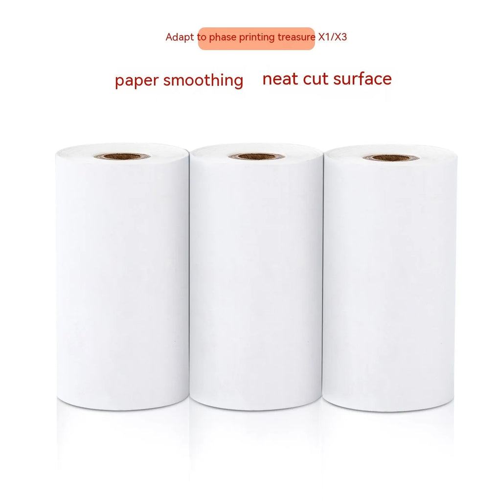 Three rolls of 57mm x 30mm thermal printer paper in packaging