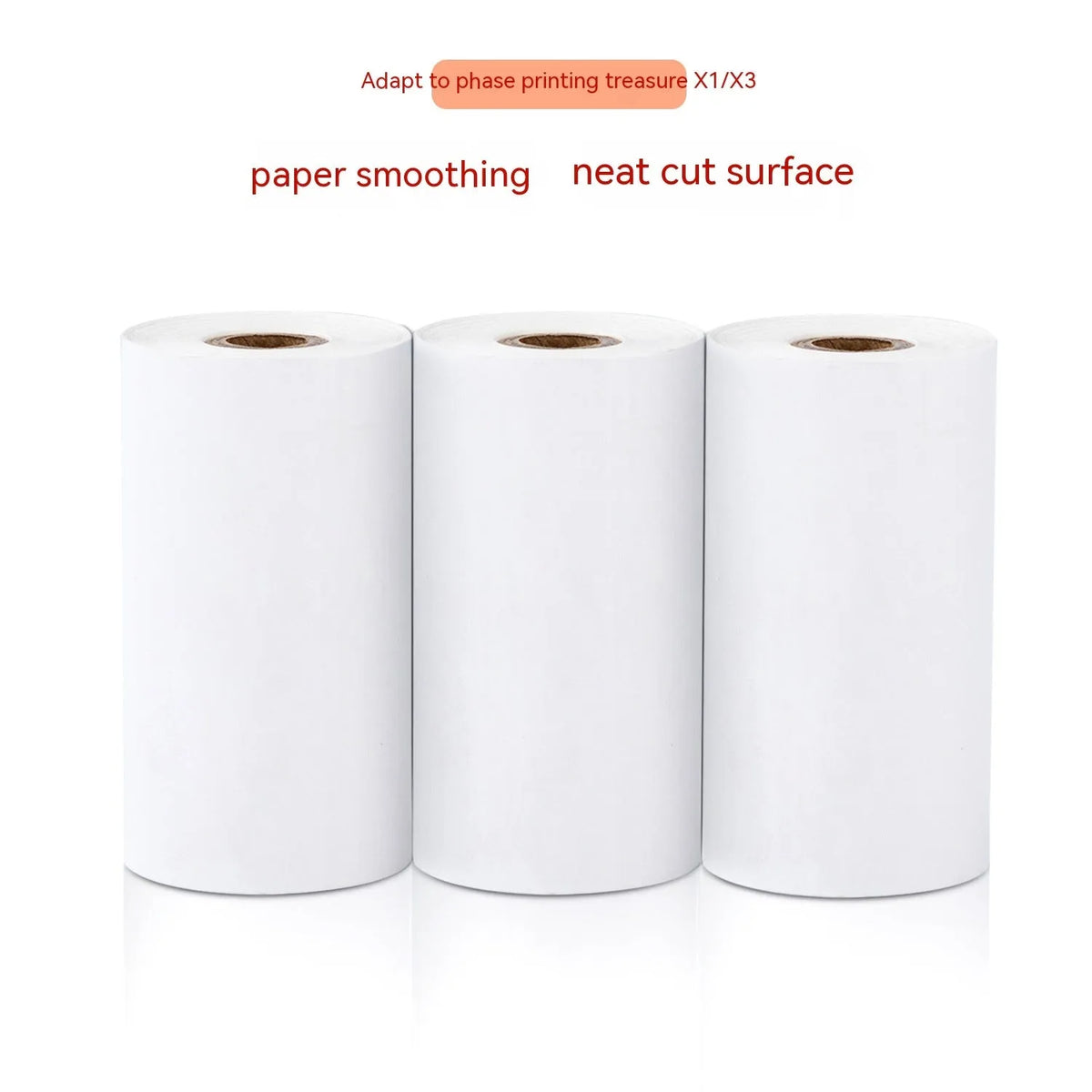 Three rolls of 57mm x 30mm thermal printer paper in packaging
