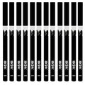 12 white and black waterproof eyeliner pencils with sharpener in retractable multi-purpose makeup set