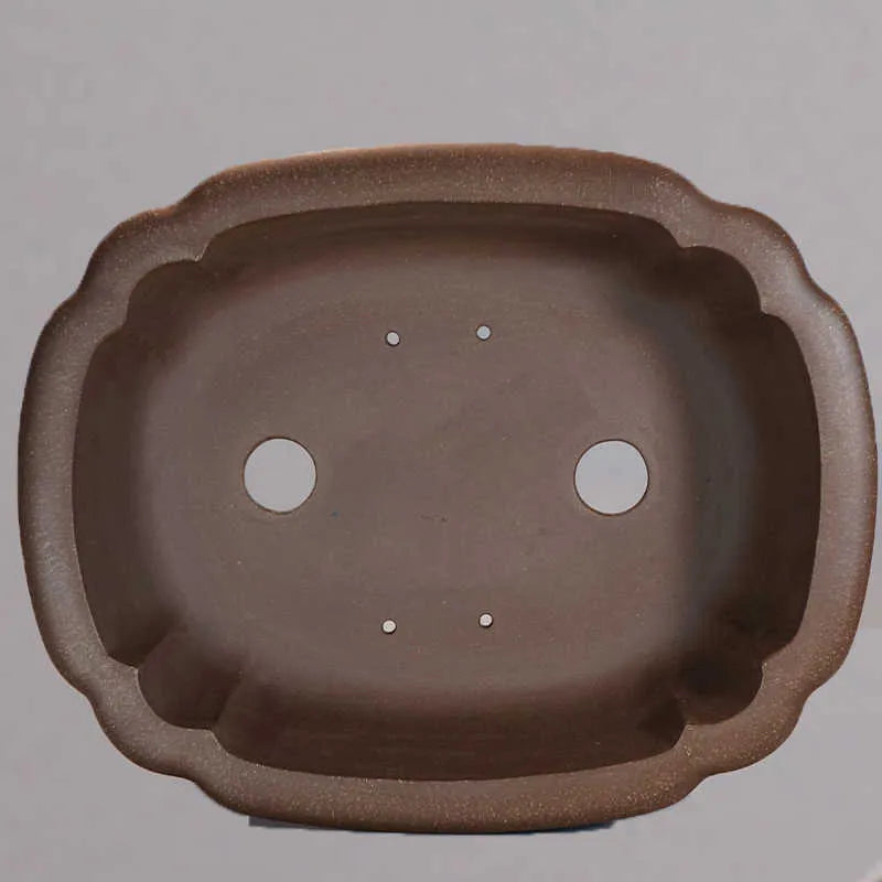 Purple sand handmade rectangular begonia flower pot with antique design