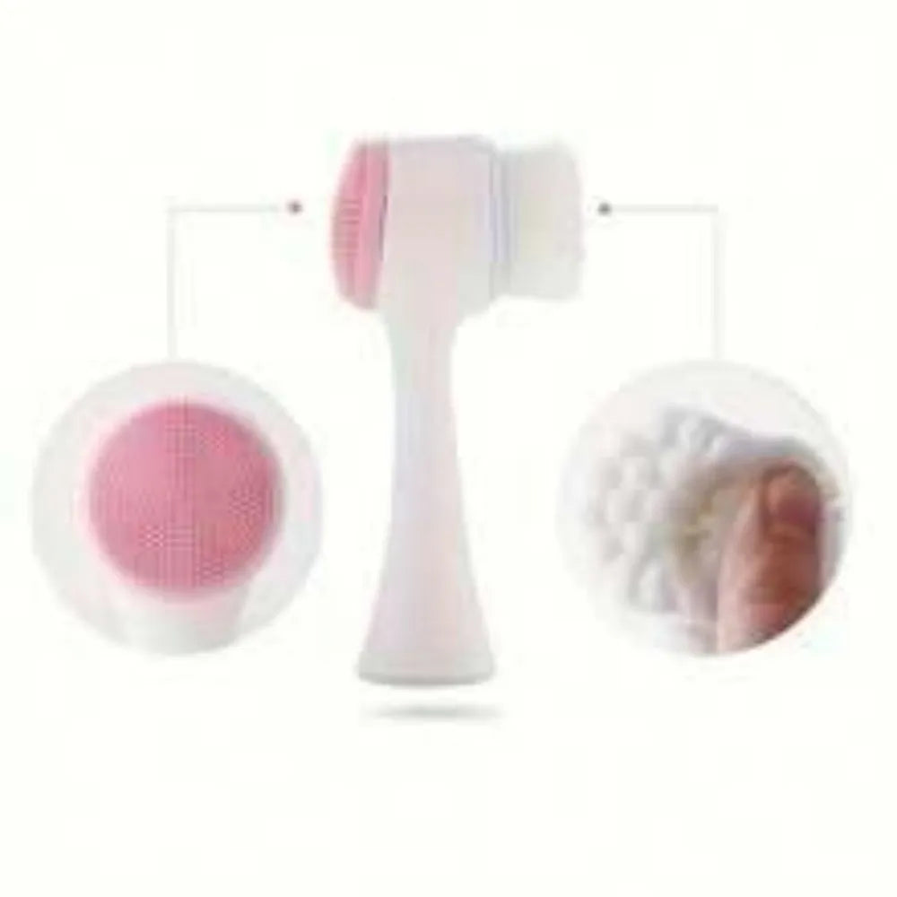 Blue pet paw brush for dog and cat grooming with easy-clean nylon construction