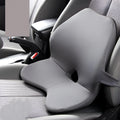 Car waist pad and headrest bundle in beige colour, made with memory cotton and a polyester cover.