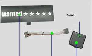 White glow illumination window sticker for automotive decoration with 0.5mm thickness