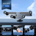 Aluminium alloy car phone holder mounted on vehicle air vent in black colour option