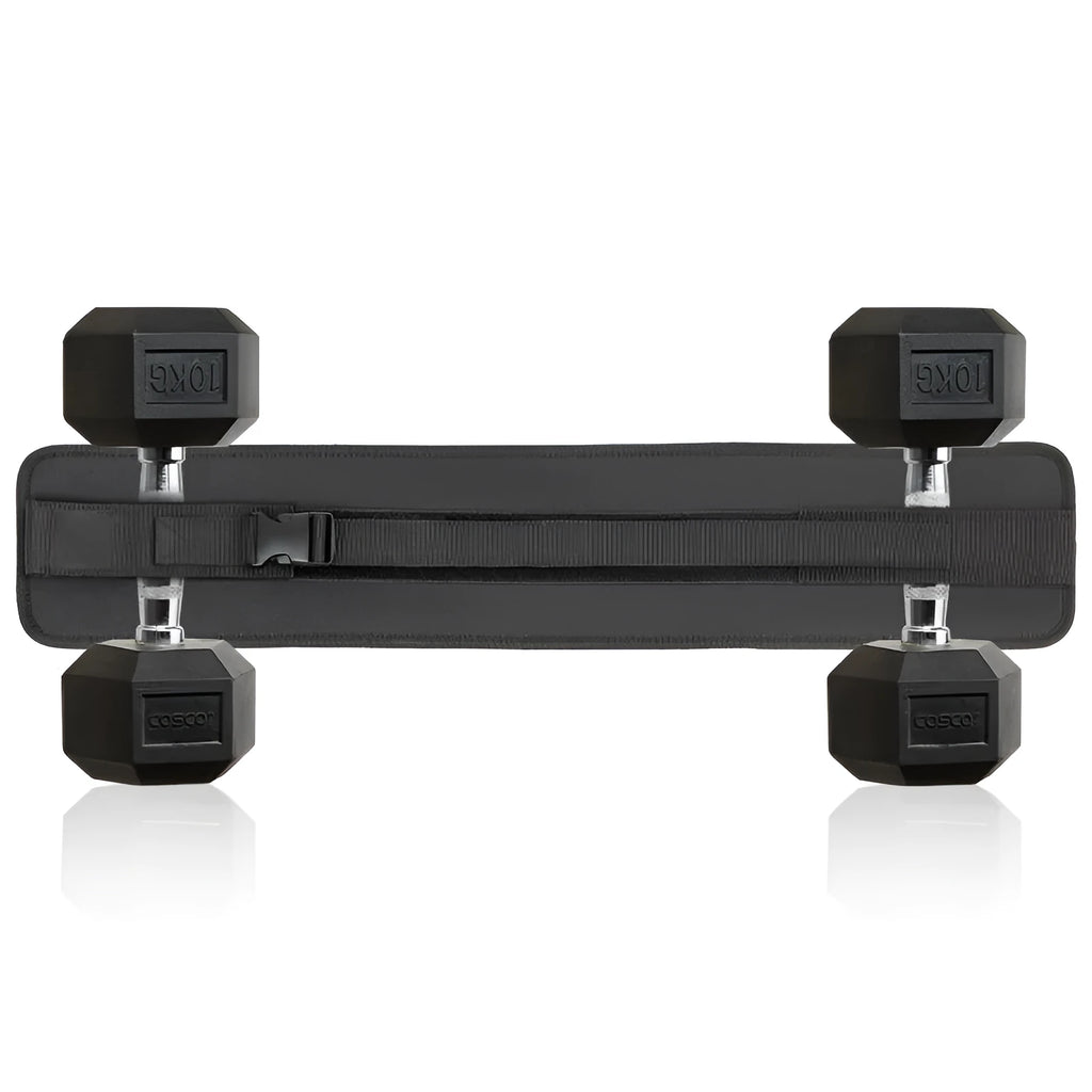 Black neoprene hip training fitness booster stripe band, large 70 cm x 14 cm, single fitness assist belt