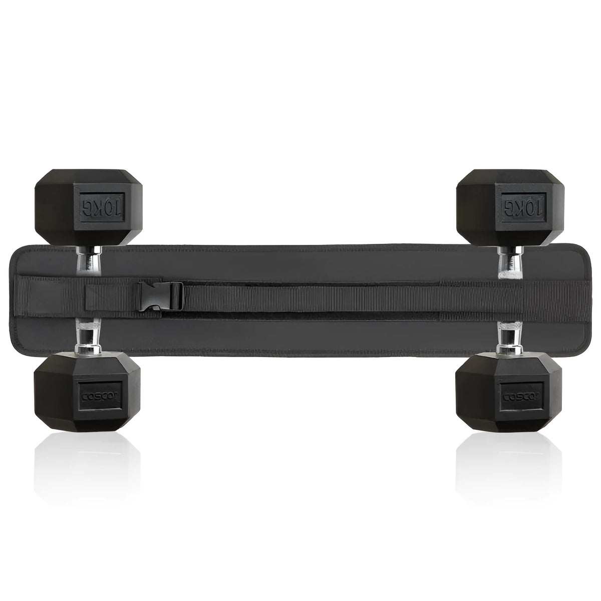 Black neoprene hip training fitness booster stripe band, large 70 cm x 14 cm, single fitness assist belt