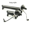 Black puppy-shaped touch screen stylus pen shown in dual-length positions with phone holder function