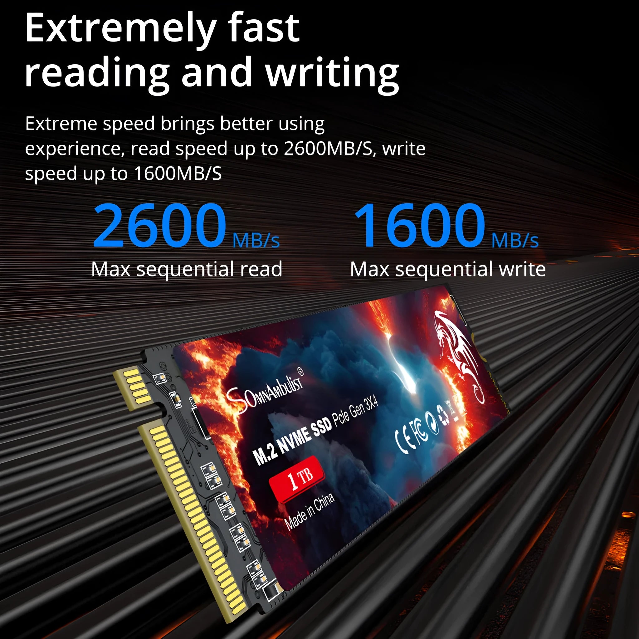 M.2 solid state drive for desktop computers showing 80x22mm dimensions and capacity options