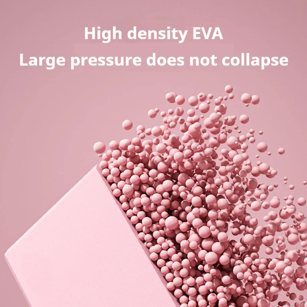 Solid colour EVA foam yoga block with hexagonal sides and grip ridges