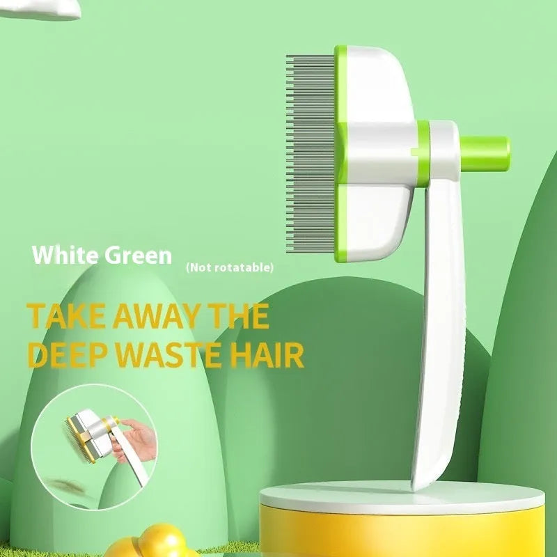 Plastic pet grooming comb with soft teeth for cats and dogs, available in multiple colours and sizes.