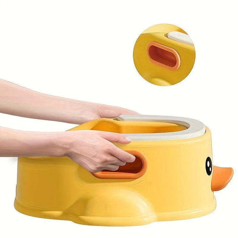 Blue duck-shaped PVC bathtub for washing dogs and cats without electricity