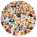 Pack of realistic dog facial expression stickers in Nordic style designs for craft projects