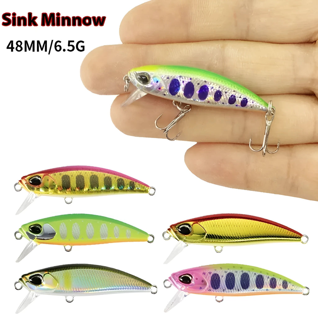 48mm Japanese mino fishing lure for mandarin fish and snakehead in multiple colour options