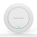 Round 10W desktop wireless charger, 7mm thick, 8mm sensing distance, white or black, USB 3.0