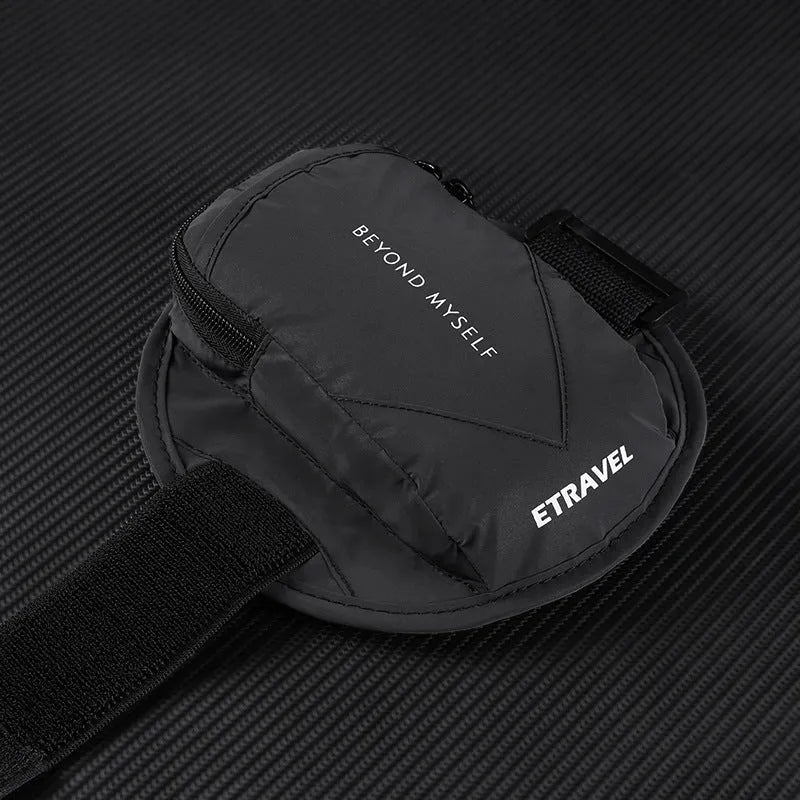 Lightweight running arm bag with reflective strips for night safety during outdoor sports
