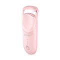 Electric heating eyelash curler with USB-C charging cable in cream white, maca pink, or vanilla apricot colours