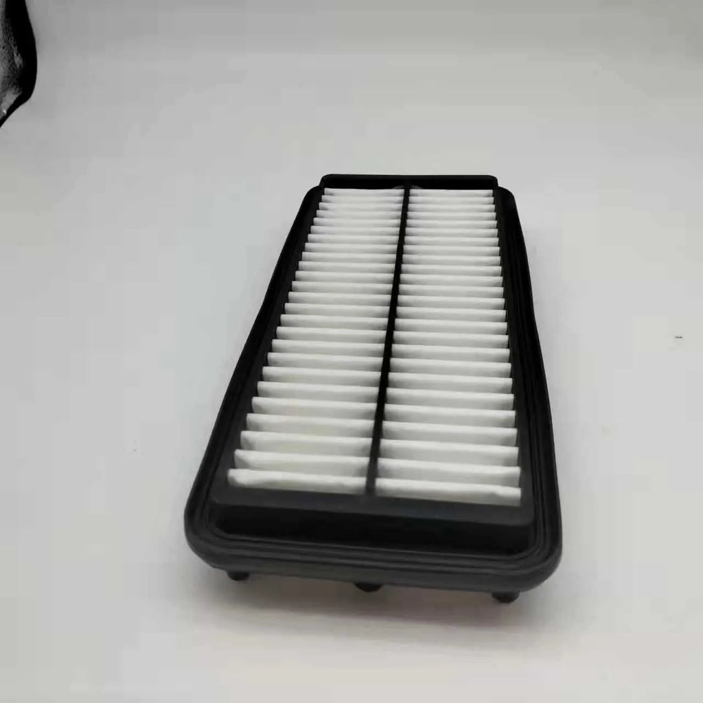Car air filter with 256x113x40mm dimensions and black filter media for modern vehicles