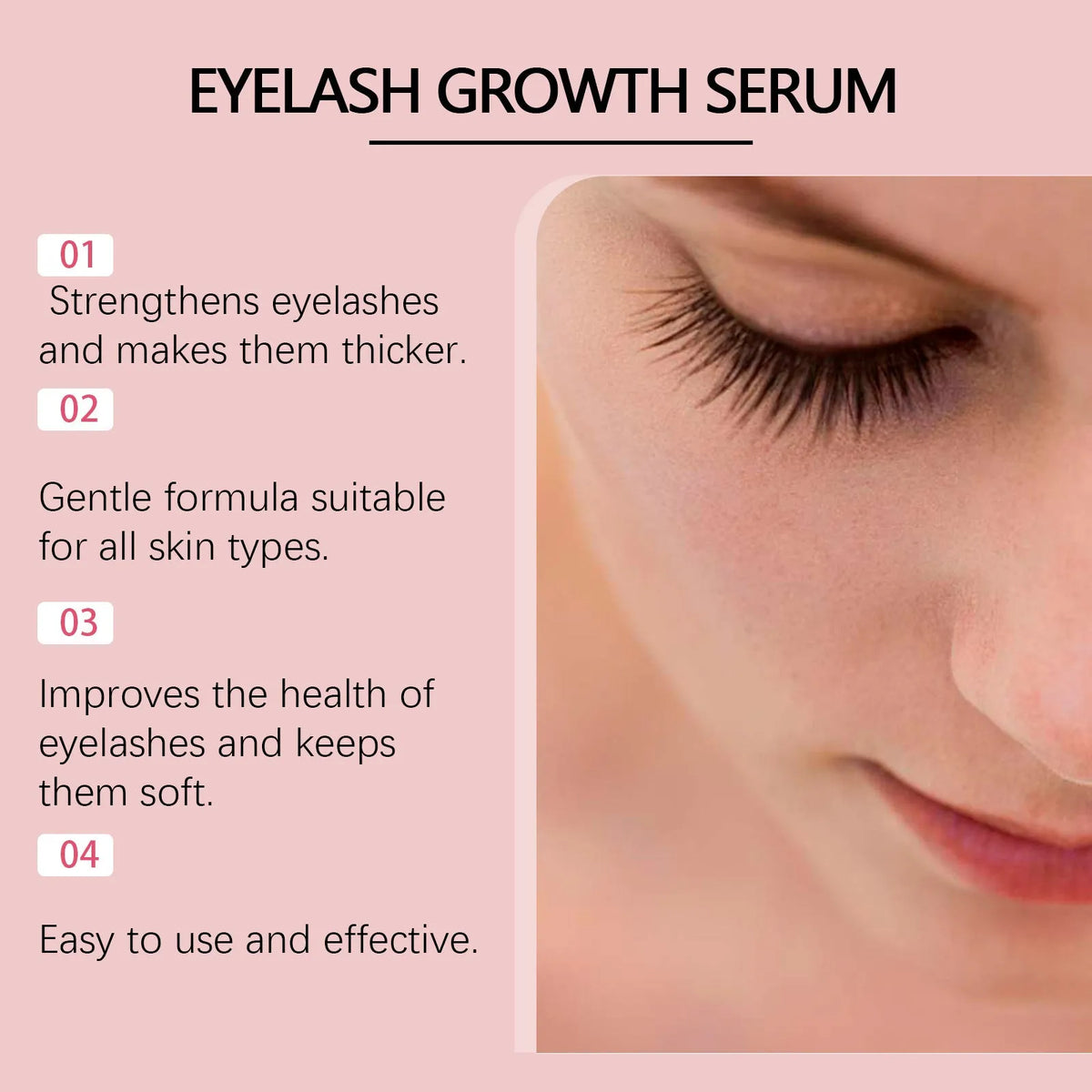 5ml eyelash essence liquid bottle, 1.4 x 1.4 x 8.9cm, natural makeup lash care product