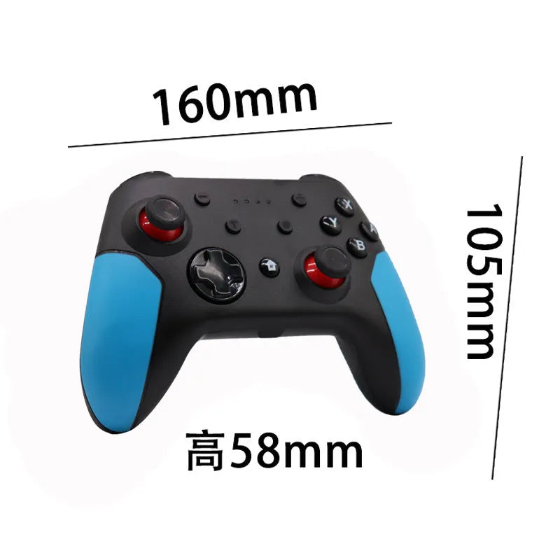 Bluetooth gamepad for Nintendo Switch, PC and Android in left blue right red colour scheme