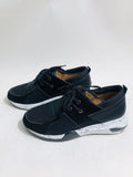 Women's suede flat sneakers with a wedge heel in black, leopard, pink, panther, and snake pattern colour options