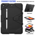 Flat all-inclusive protective sleeve for iPad 10.2 in black, blue, camouflage, green, orange, purple, red, or rose red.