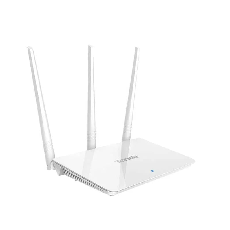 White wireless dual-band router for 2.4GHz and 5GHz broadband networks