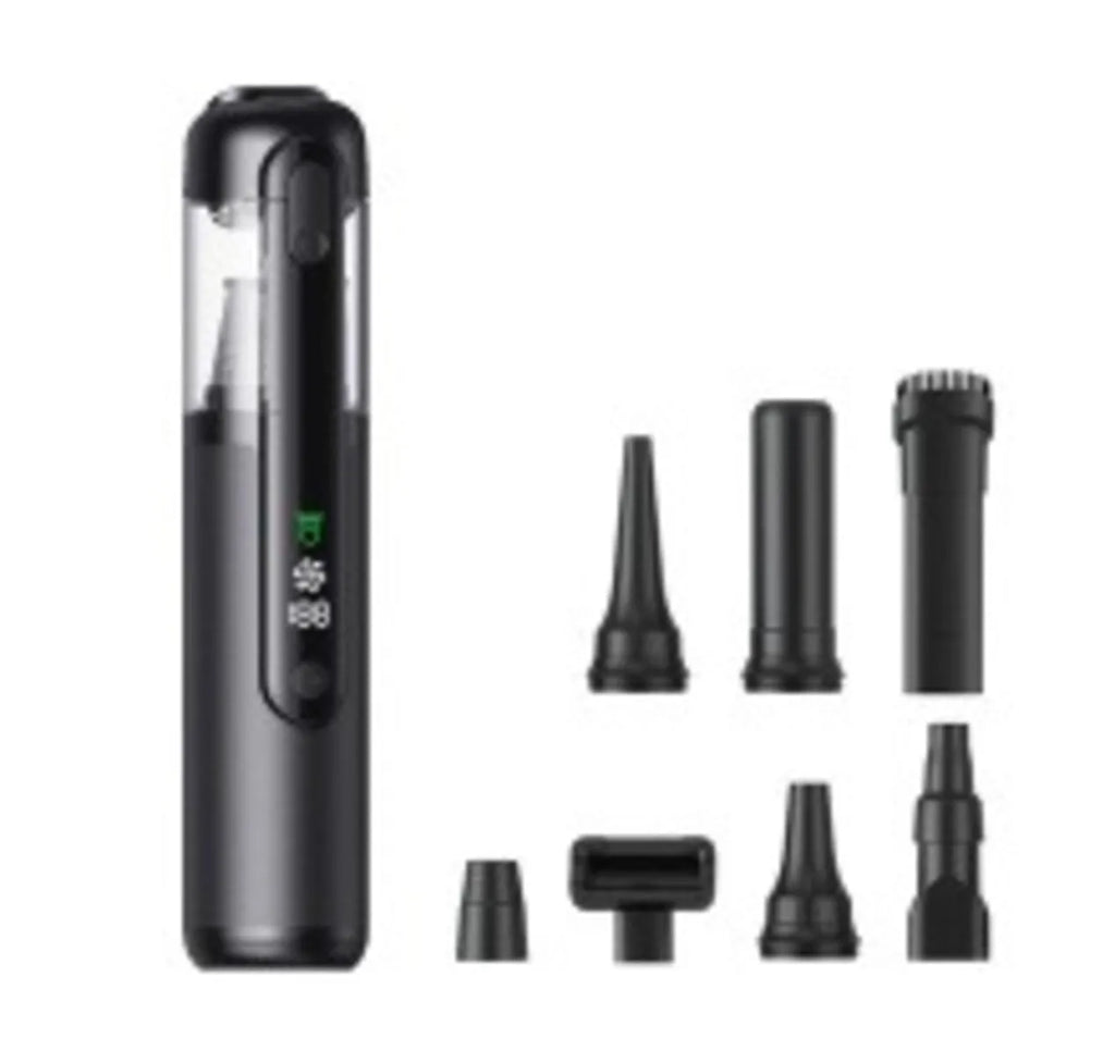 Green light dust-detecting handheld car vacuum cleaner black colour wireless compact portable high suction