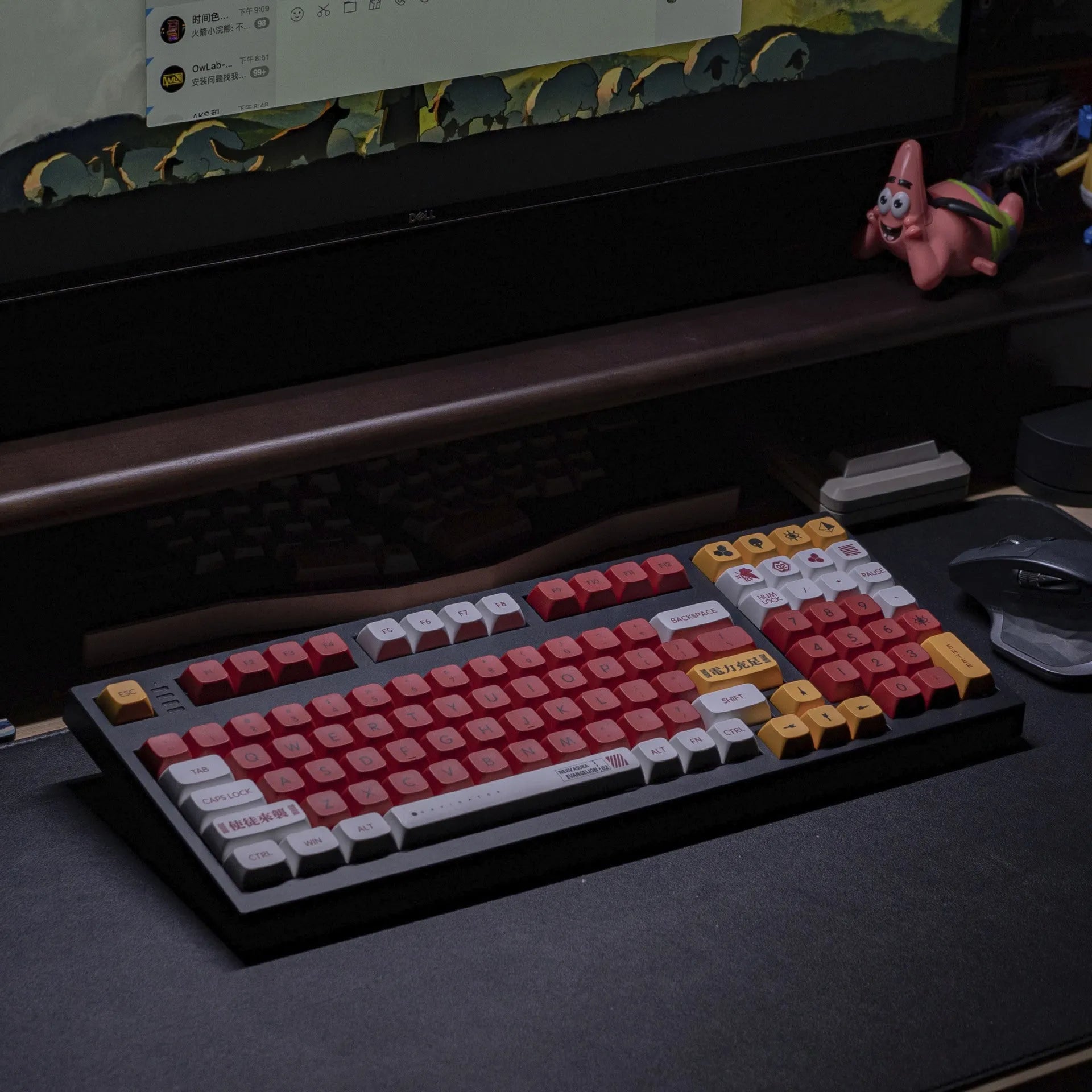 138-piece PBT sublimation key cap set with boy and girl colour matching for mechanical keyboards