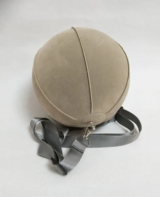 Smart inflatable ball swing trainer in PVC cloth, grey and black, for running sports and fitness training