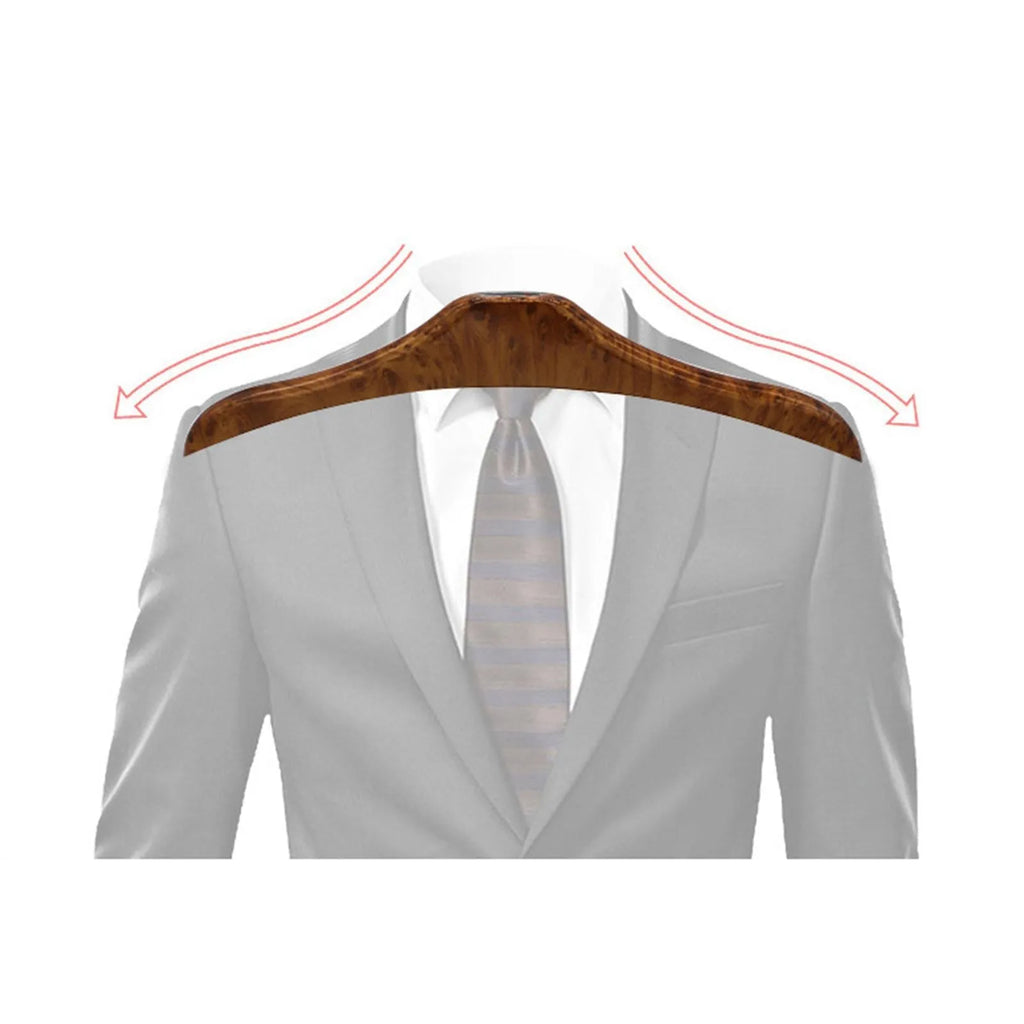 Stainless steel car mounted clothes hanger with wood yellow finish and detachable design