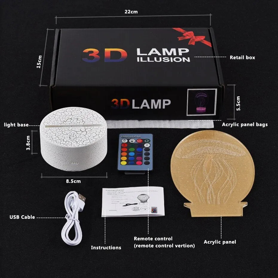 Cartoon airplane shaped LED night light with touch switch on acrylic base