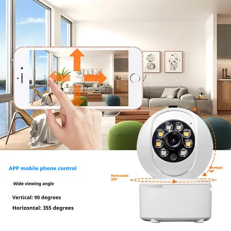 Indoor ceiling mount 1080p security camera with WIFI and Bluetooth connectivity