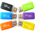 Mini USB TF card reader and adaptor with 16GB microSD memory card for computer connectivity
