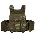 Men's camouflage tactical vest in polyester fabric for outdoor training and shooting sports