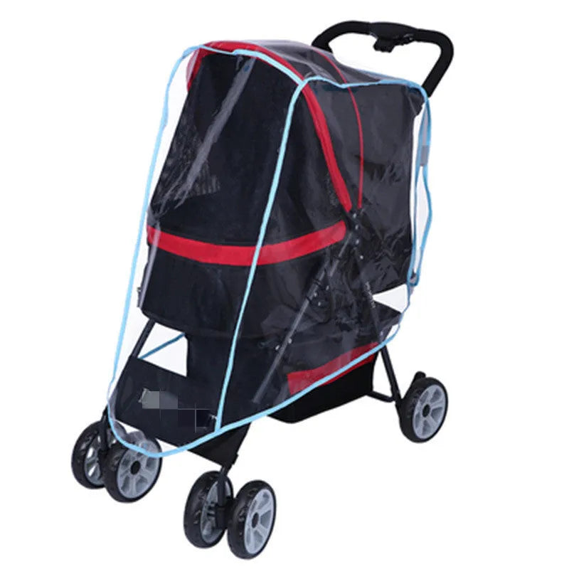 Pet trolley raincoat poncho for dogs and cats, JX and TC sizes, for stroller and dog seat